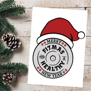 Merry Fitmas and Healty New Year Card