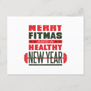 Merry fitmas postcard