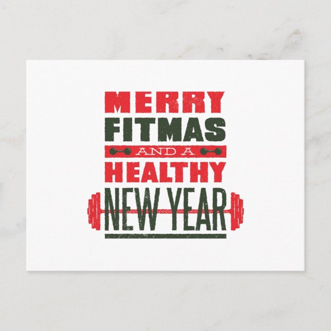 Merry fitmas postcard (Front)