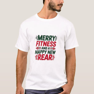 Merry Fitness and a Happy New Rear Fitness Xmas T-Shirt