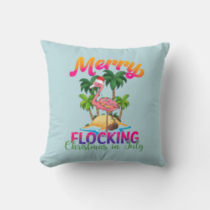 Merry Flocking Christmas   Christmas in July Cushion