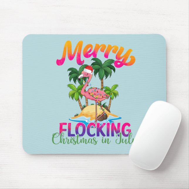 Merry Flocking Christmas | Christmas in July Mouse Pad (With Mouse)