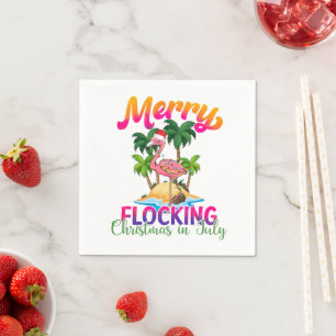Merry Flocking Christmas   Christmas in July Napkin