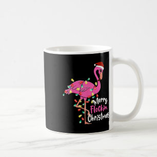 Merry Flocking Christmas Flamingo Xmas Coffee Mug