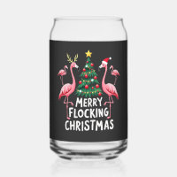 Merry Flocking Christmas Xmas Flamingo Tree