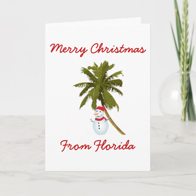 Merry Florida Christmas Holiday Card (Front)