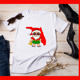 Merry Florida Christmas! Tropical Santa Cool Vibe  T-Shirt