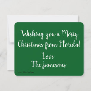 Merry Florida Christmas White Brightest Font Invitation