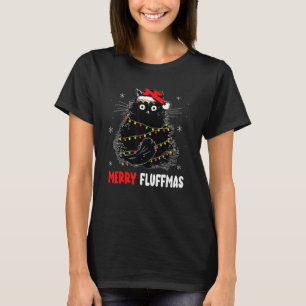 Merry Fluffmas Catmas Cute Grumpy Cats Meowy Kitty T-Shirt
