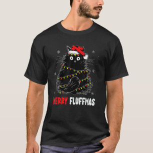 Merry Fluffmas Catmas Cute Grumpy Cats Meowy Kitty T-Shirt