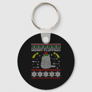 Merry Fluffmas Cute Ugly Christmas Outfit For Wome Key Ring