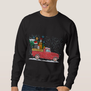 Merry Fluffmas With Red Truck Fluff Christmas Cost Sweatshirt