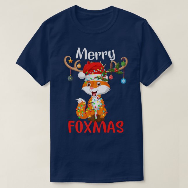 Merry Fomas Funny Fo Christmas Ornament Lights San T-Shirt (Design Front)