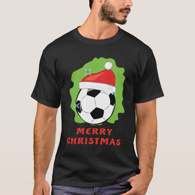 Merry Football / Soccer Christmas - Funny T-Shirt (Front)