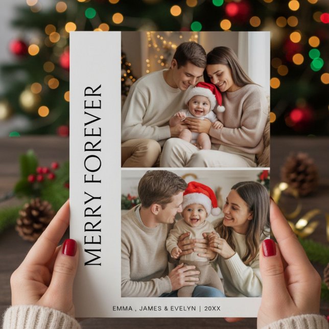 Merry Forever – Modern Family Holiday Card (Creator Uploaded)