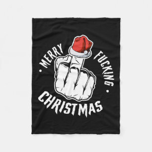 Merry Foring Christmas Inappropriate Men Adult Fun Fleece Blanket
