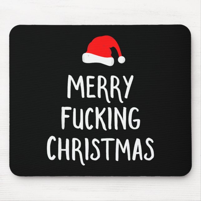 Merry Foring Christmas Inappropriate Santa Pajama  Mouse Pad (Front)