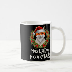 Merry Foxmas Xmas Cute Santa Fox Christmas  Coffee Mug