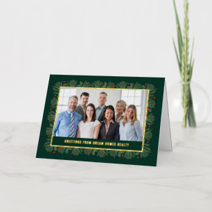 Merry Frame FOIL Business Holiday Greeting Card