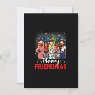 Merry Friendsmas Black Afro African Proud Santa Xm Invitation
