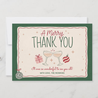 Merry Friendsmas Holiday Party Thank You Card