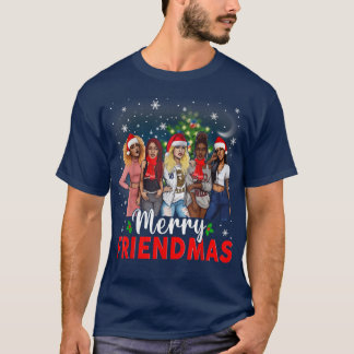 Merry Friendsmas Xmas Black Afro African Proud San T-Shirt