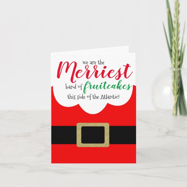 merry fruitcakes funny Santa Christmas party Invitation (Front)