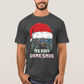 Merry Gamesmas Funny Christmas Gaming Video Gamer  T-Shirt