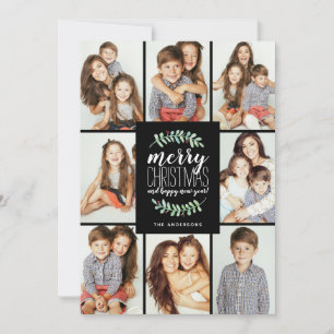 Merry Garland Holiday 8-Photo Collage Christmas