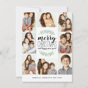 Merry Garland Holiday 8-Photo Collage Christmas