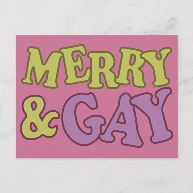 Merry & Gay postcard (Front)
