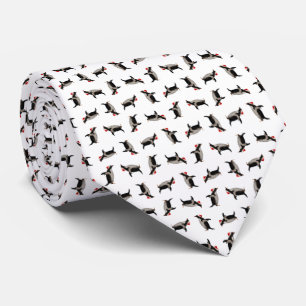 Merry Gentoos Christmas Tie (Choose Colour)
