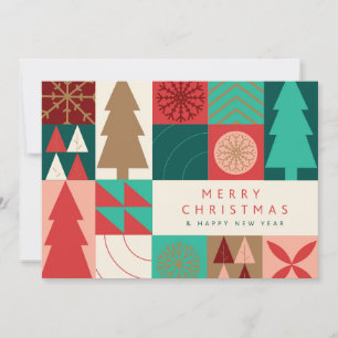 Merry Geometric Christmas - Modern Holiday Card