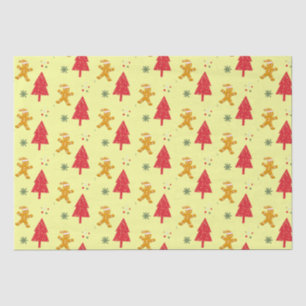Merry gingerbread santa Snowflake Xmas tree patte Tissue Paper
