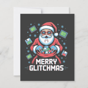 Merry Glitchmas Coding Programmer Santa Christmas