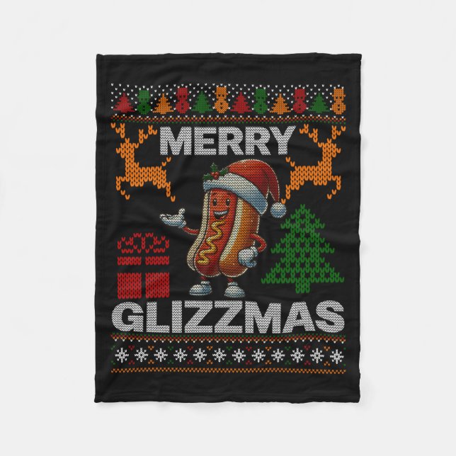 Merry Glizzmas -christmas Glizy Matching Family Ug Fleece Blanket (Front)