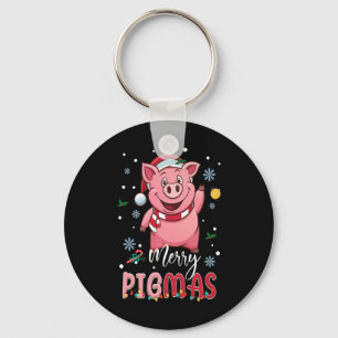 Merry Gmas Santa G Christmas Lights Xmas Farm T Sh Key Ring