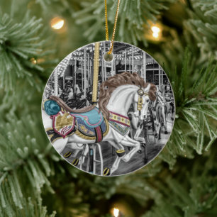 Merry Go Round Carousel Ceramic Tree Decoration