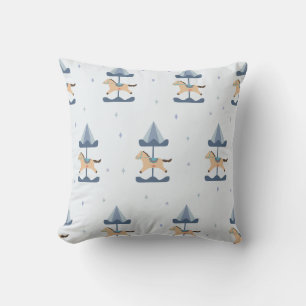 Merry Go Round For Kid & Nursery Baby Throw Pillow