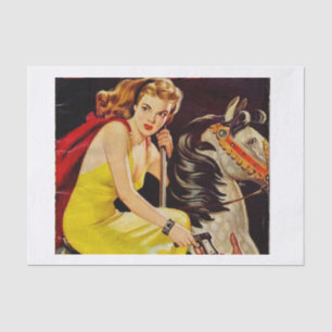 Merry Go Round Girl & Horse Tissue Paper