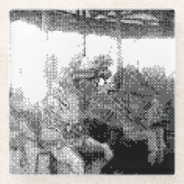 merry go round glass coaster (Front)