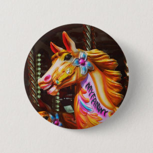 Merry-go-round Horse 6 Cm Round Badge
