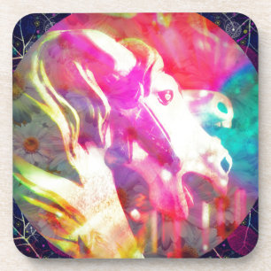 Merry Go Round Horse Digital Art Coaster