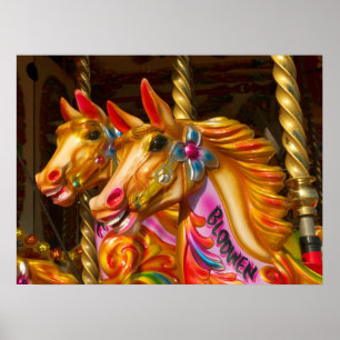Merry-go-round Horses Poster