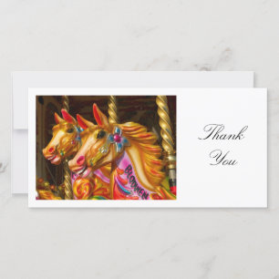 Merry-go-round Horses - Thank You Card
