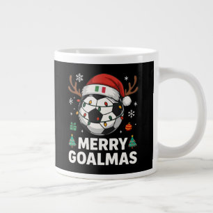 Merry Goalmas Italy - Funny Soccer Christmas Large Coffee Mug