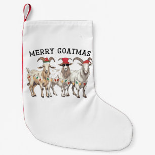 Merry Goatmas Animal Goat Lover Merry Christmas  Small Christmas Stocking