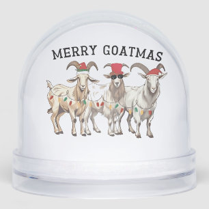 Merry Goatmas Animal Goat Lover Merry Christmas  Snowglobe