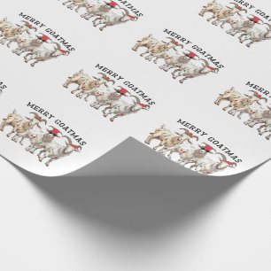 Merry Goatmas Animal Goat Lover Merry Christmas Wrapping Paper