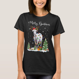 Merry Goatmas Goat Christmas Reindeer Santa Funny T-Shirt